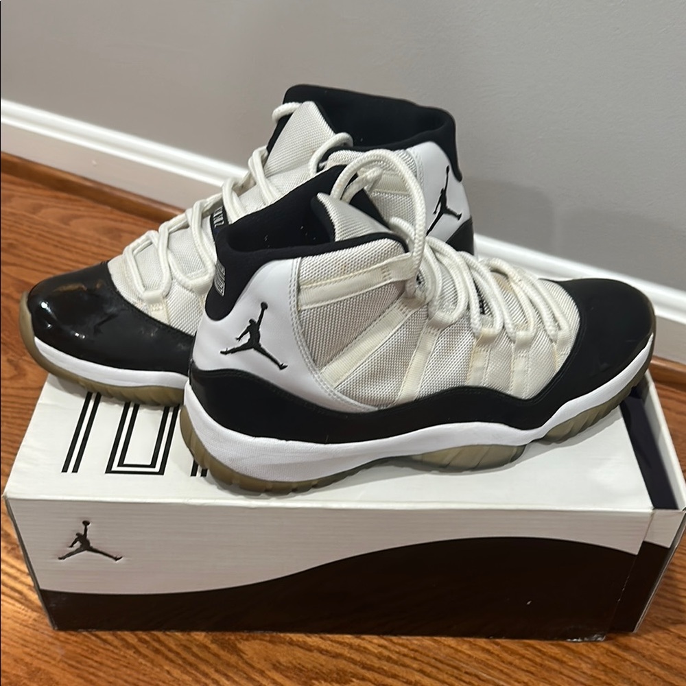 Air Jordan 11 Retro Black and White Sneakers
